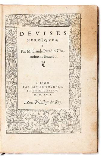 Paradin, Claude (c. 1510-1573) Devises Heroïques.